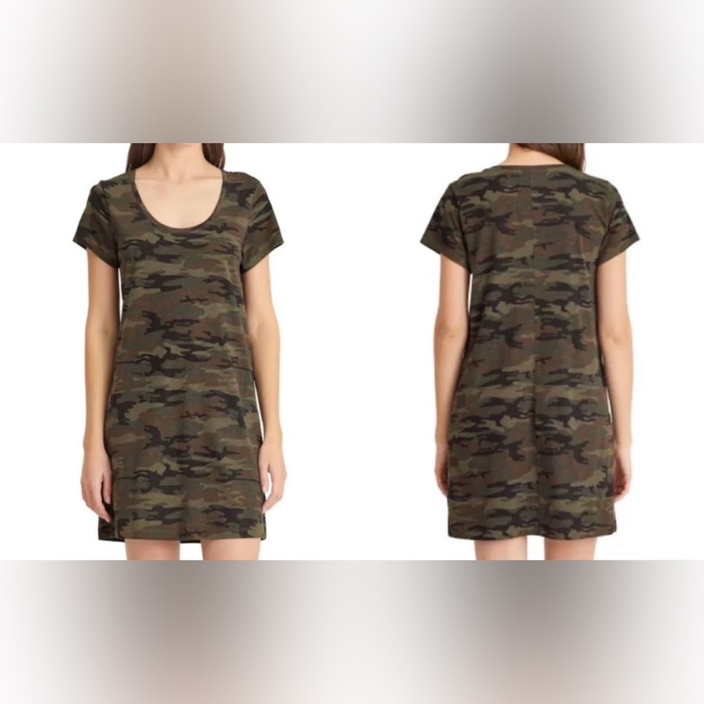 Social Standard Short Sleeve Camo Dress NWOT